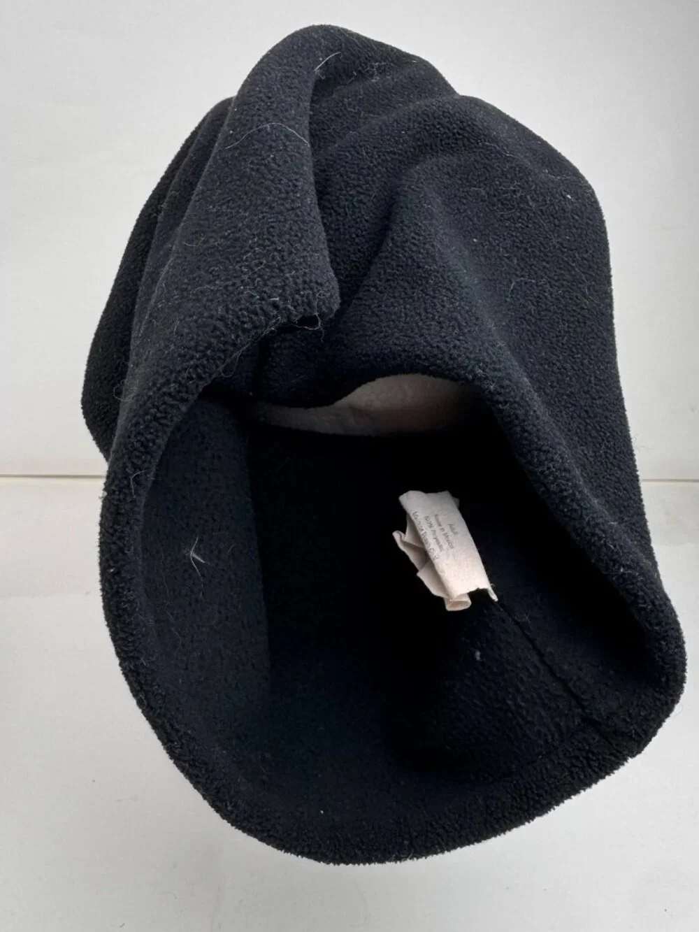 Turtle Fur Black Fleece Beanie Hat Slouchy Adult Unisex Winter Ski Cap